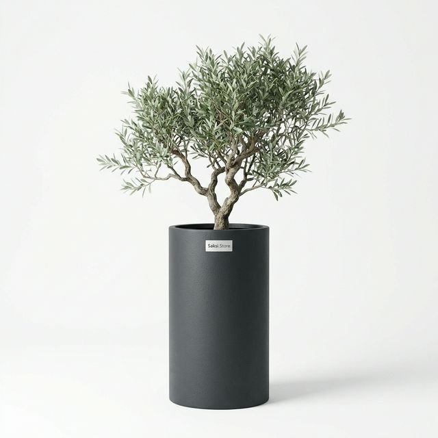 Vesta Silindir Fiber Saksı